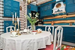 Kitchen interior in Russian style