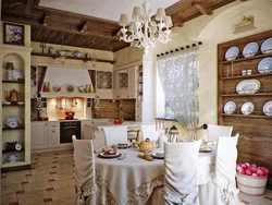 Kitchen interior in Russian style