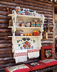 Интерьер кухни в русском стиле
