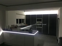 Парылая кухня з падсветкай фота