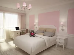Pink Wallpaper In The Bedroom Photo