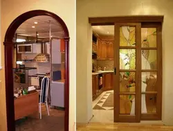 If the entrance door is in the kitchen photo