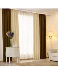 Photo of curtains for the bedroom with flowers combined