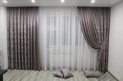 Photo Of Curtains For The Bedroom With Flowers Combined