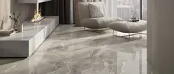 Marble floors in the living room interior