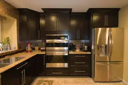 Kitchens with built-in appliances design photo corner small