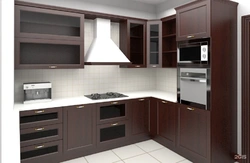 Kitchens with built-in appliances design photo corner small