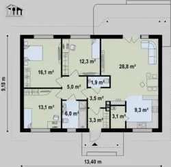 House 3 bedrooms up to 100 square photo