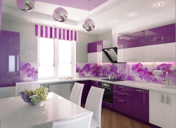 Flowers in the kitchen design photo