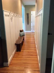 Laminate flooring in the apartment corridor photo