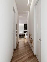 Laminate flooring in the apartment corridor photo