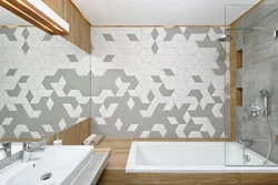 Rhombuses in the bathroom interior