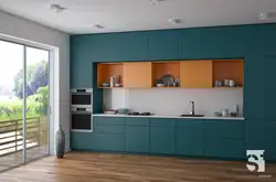 Sea ​​Color In The Kitchen Interior