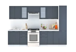 Color anthracite photo kitchen furniture