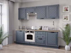 Color anthracite photo kitchen furniture