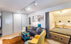 Дизайн комнаты с альковом в однокомнатной квартире