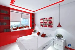 Bedroom Interior In Red