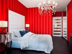 Bedroom interior in red