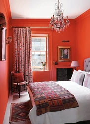 Bedroom Interior In Red