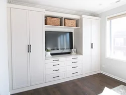 Wardrobe in the bedroom living room photo