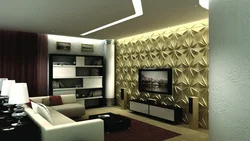 Gypsum Panels For Walls In The Living Room Interior Photo