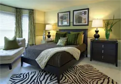 Bedroom design in olive tones