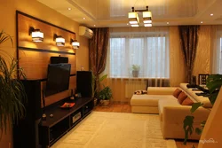 Photo of the interior of a living room in an apartment inexpensively