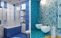 Photo Of Bathroom Design White And Blue