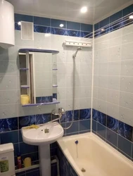 Inexpensive panels for the bathroom photo