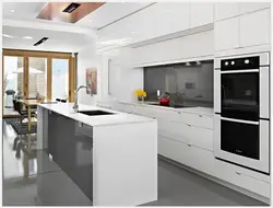 Kitchen With Black Appliances Photo