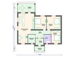 Projects of one-story houses 3 bedrooms photos for free