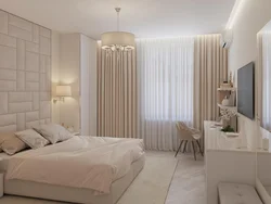 Interior Of A Small Beige Bedroom