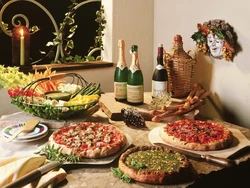 Homemade Italian cuisine with photos