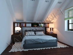 Bedroom design with slanted roof