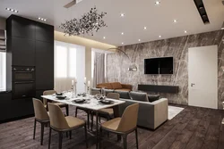 Design of living room dining room in apartment