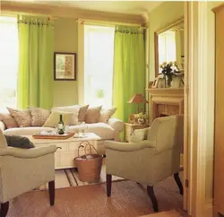 Combination of pistachio color in the living room interior