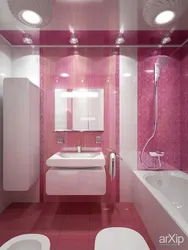 Бело розовая ванна фото