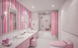 Бело розовая ванна фото