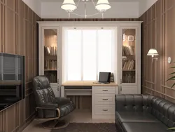 Living Room Office Room Design Photo