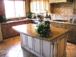 Country Countertop In The Kitchen Interior Photo