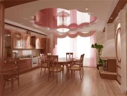 Дизайн потолков и полов кухня