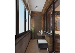 Design Of A Balcony In An Apartment In A Brick House