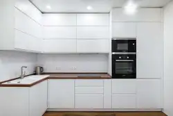 White kitchen with white handles photo