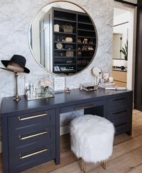 Dressing table in the living room interior photo