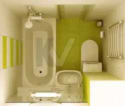 Дызайн сумешчанай ванны з туалетам вельмі маленькі пакой