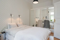 Wallpaper in Scandinavian style for the bedroom photo