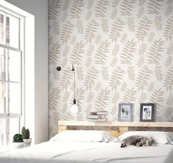 Wallpaper in Scandinavian style for the bedroom photo