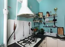 Kitchen design if there is a gas pipe