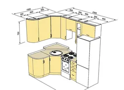 Угловые кухни с мойкой в углу и холодильником фото