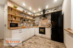 Classic kitchen design without upper cabinets